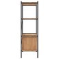 vidaXL Scaffalatura 4 Livelli con Mobile 80x40x130 cm Acciaio e Legno vidaXL Scaffalatura 4 Livelli con Mobile 80x40x130 cm Acciaio e Legno