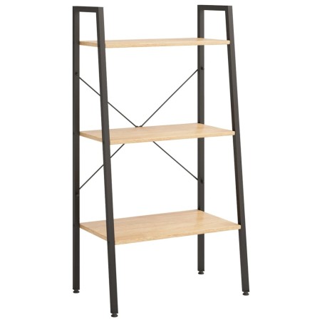 vidaXL Scaffale Autoportante 3 Ripiani Marrone Chiaro Nero 56x35x108cm