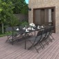 vidaXL Set da Pranzo per Giardino 9 pz in Acciaio vidaXL Set da Pranzo per Giardino 9 pz in Acciaio