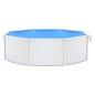 vidaXL Piscina con Pareti in Acciaio Rotonda 460x120 cm Bianca vidaXL Piscina con Pareti in Acciaio Rotonda 460x120 cm Bianca