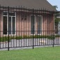 vidaXL Recinzione da Giardino con Punta a Lancia Nera 222cm Acciaio vidaXL Recinzione da Giardino con Punta a Lancia Nera 222cm Acciaio