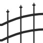 vidaXL Recinzione da Giardino con Punta a Lancia Nera 222cm Acciaio vidaXL Recinzione da Giardino con Punta a Lancia Nera 222cm Acciaio