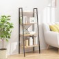 vidaXL Scaffale Autoportante 4 Ripiani Marrone Chiaro Nero 56x35x140cm vidaXL Scaffale Autoportante 4 Ripiani Marrone Chiaro Nero 56x35x140cm