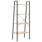 vidaXL Scaffale Autoportante 4 Ripiani Marrone Chiaro Nero 56x35x140cm vidaXL Scaffale Autoportante 4 Ripiani Marrone Chiaro Nero 56x35x140cm