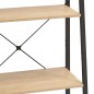 vidaXL Scaffale Autoportante 4 Ripiani Marrone Chiaro Nero 56x35x140cm vidaXL Scaffale Autoportante 4 Ripiani Marrone Chiaro Nero 56x35x140cm