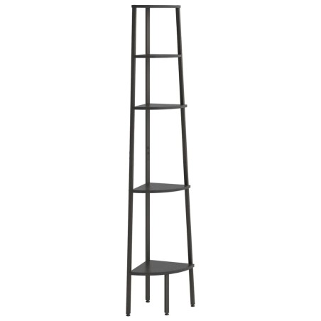 vidaXL Scaffale Angolare a 5 Livelli Nero 45,5x31,5x180 cm