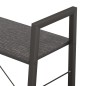 vidaXL Scaffale Autoportante con 3 Ripiani Nero 56x35x108 cm