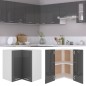 vidaXL Pensile Angolare Grigio Lucido 57x57x60 cm in Truciolato vidaXL Pensile Angolare Grigio Lucido 57x57x60 cm in Truciolato
