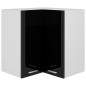 vidaXL Pensile Angolare Nero Lucido 57x57x60 cm in Truciolato vidaXL Pensile Angolare Nero Lucido 57x57x60 cm in Truciolato
