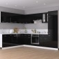 vidaXL Pensile Angolare Nero Lucido 57x57x60 cm in Truciolato vidaXL Pensile Angolare Nero Lucido 57x57x60 cm in Truciolato