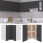 vidaXL Pensile Angolare Grigio 57x57x60 cm in Truciolato vidaXL Pensile Angolare Grigio 57x57x60 cm in Truciolato