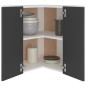 vidaXL Pensile Angolare Grigio 57x57x60 cm in Truciolato vidaXL Pensile Angolare Grigio 57x57x60 cm in Truciolato