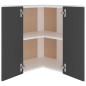 vidaXL Pensile Angolare Grigio 57x57x60 cm in Truciolato vidaXL Pensile Angolare Grigio 57x57x60 cm in Truciolato
