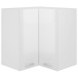 vidaXL Pensile Angolare Bianco Lucido 57x57x60 cm in Truciolato vidaXL Pensile Angolare Bianco Lucido 57x57x60 cm in Truciolato