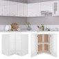 vidaXL Pensile Angolare Bianco Lucido 57x57x60 cm in Truciolato vidaXL Pensile Angolare Bianco Lucido 57x57x60 cm in Truciolato