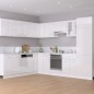 vidaXL Pensile Angolare Bianco Lucido 57x57x60 cm in Truciolato vidaXL Pensile Angolare Bianco Lucido 57x57x60 cm in Truciolato