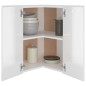 vidaXL Pensile Angolare Bianco Lucido 57x57x60 cm in Truciolato vidaXL Pensile Angolare Bianco Lucido 57x57x60 cm in Truciolato