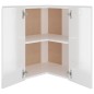 vidaXL Pensile Angolare Bianco Lucido 57x57x60 cm in Truciolato vidaXL Pensile Angolare Bianco Lucido 57x57x60 cm in Truciolato