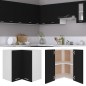 vidaXL Pensile Angolare Nero 57x57x60 cm in Legno Multistrato vidaXL Pensile Angolare Nero 57x57x60 cm in Legno Multistrato