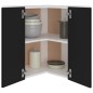 vidaXL Pensile Angolare Nero 57x57x60 cm in Legno Multistrato vidaXL Pensile Angolare Nero 57x57x60 cm in Legno Multistrato