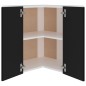vidaXL Pensile Angolare Nero 57x57x60 cm in Legno Multistrato vidaXL Pensile Angolare Nero 57x57x60 cm in Legno Multistrato