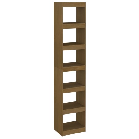 vidaXL Libreria/Divisorio Miele in Legno Massello di Pino