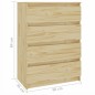 vidaXL Credenza 60x36x84 cm in Legno Massello di Pino vidaXL Credenza 60x36x84 cm in Legno Massello di Pino
