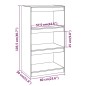 vidaXL Libreria/Divisorio 60x30x103,5 cm in Legno Massello di Pino vidaXL Libreria/Divisorio 60x30x103,5 cm in Legno Massello di Pino