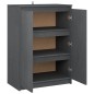 vidaXL Credenza Grigia 60x36x84 cm in Legno Massello di Pino vidaXL Credenza Grigia 60x36x84 cm in Legno Massello di Pino