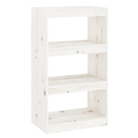 vidaXL Libreria/Divisorio Bianco 60x30x103,5 cm Legno Massello di Pino