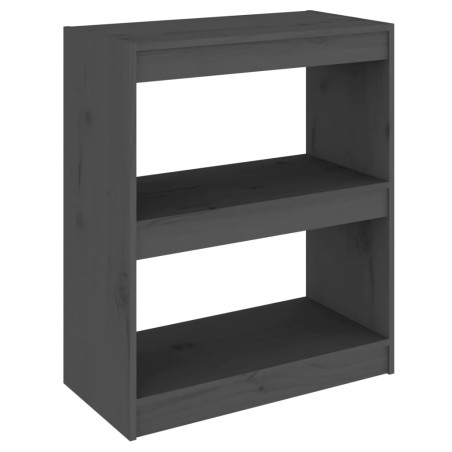 vidaXL Libreria/Divisorio Grigio 60x30x71,5 cm in Massello di Pino
