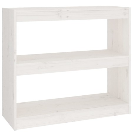 vidaXL Libreria/Divisorio Bianco 80x30x71,5 cm Legno Massello di Pino