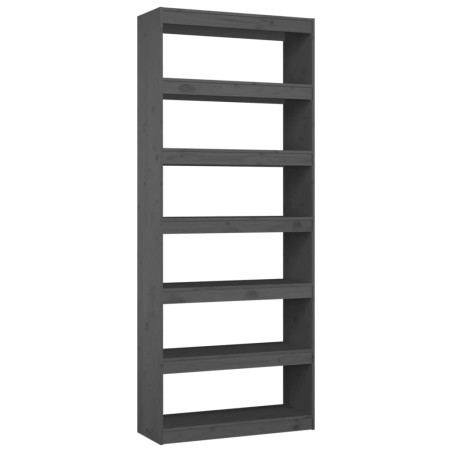 vidaXL Libreria/Divisorio Grigio 80x30x199,5 cm in Massello di Pino