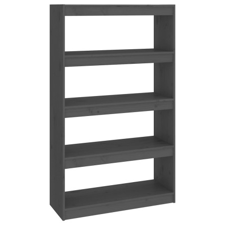 vidaXL Libreria/Divisorio Grigio 80x30x135,5 cm in Massello di Pino