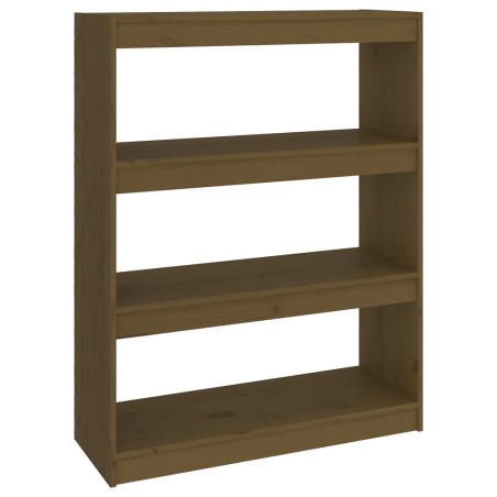 vidaXL Libreria/Divisorio Miele 80x30x103,5 cm Legno Massello di Pino