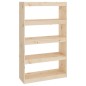 vidaXL Libreria/Divisorio 80x30x135,5 cm in Legno Massello di Pino