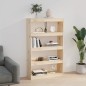 vidaXL Libreria/Divisorio 80x30x135,5 cm in Legno Massello di Pino