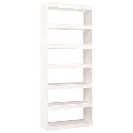 vidaXL Libreria/Divisorio Bianco 80x30x199,5 cm in Massello di Pino