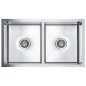Lavello da Cucina Lavorato a Mano con Filtro in Acciaio Inox