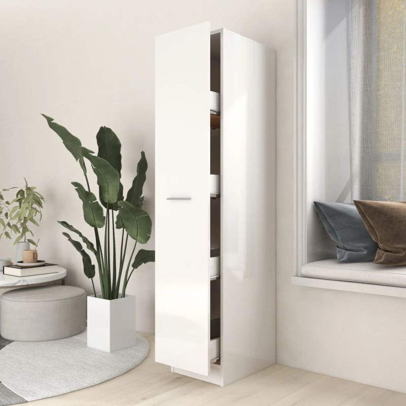 vidaXL Armadietto da Farmacia Bianco Lucido 30x42,5x150 cm Multistrato vidaXL Armadietto da Farmacia Bianco Lucido 30x42,5x150 cm Multistrato
