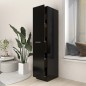 vidaXL Armadietto da Farmacia Nero 30x42,5x150 cm Truciolato