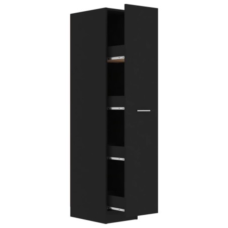 vidaXL Armadietto da Farmacia Nero 30x42,5x150 cm Truciolato
