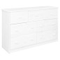 vidaXL Credenza 7 Cassetti Bianca 113x35x73 cm Legno Massello di Pino vidaXL Credenza 7 Cassetti Bianca 113x35x73 cm Legno Massello di Pino