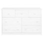 vidaXL Credenza 7 Cassetti Bianca 113x35x73 cm Legno Massello di Pino vidaXL Credenza 7 Cassetti Bianca 113x35x73 cm Legno Massello di Pino