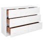 vidaXL Credenza 7 Cassetti Bianca 113x35x73 cm Legno Massello di Pino vidaXL Credenza 7 Cassetti Bianca 113x35x73 cm Legno Massello di Pino