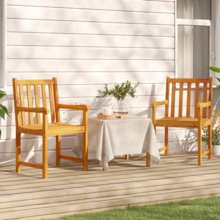 vidaXL Sedie da Giardino 2 pz in Legno Massello d'Acacia 