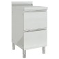 vidaXL Mobiletti da Cucina Commerciale 2 pz in Acciaio Inox vidaXL Mobiletti da Cucina Commerciale 2 pz in Acciaio Inox