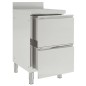 vidaXL Mobiletti da Cucina Commerciale 2 pz in Acciaio Inox vidaXL Mobiletti da Cucina Commerciale 2 pz in Acciaio Inox