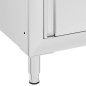 vidaXL Mobiletti da Cucina Commerciale 2 pz in Acciaio Inox vidaXL Mobiletti da Cucina Commerciale 2 pz in Acciaio Inox