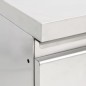 vidaXL Mobiletti da Cucina Commerciale 2 pz in Acciaio Inox vidaXL Mobiletti da Cucina Commerciale 2 pz in Acciaio Inox